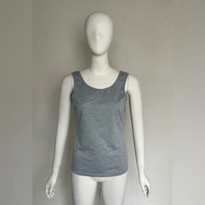 Woman’s Casual Basic Gray Open Back Tank Top Stretch Women's Size Medium NWOT